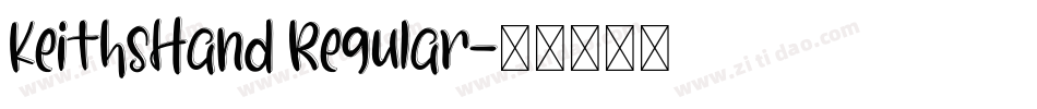 KeithsHand Regular字体转换